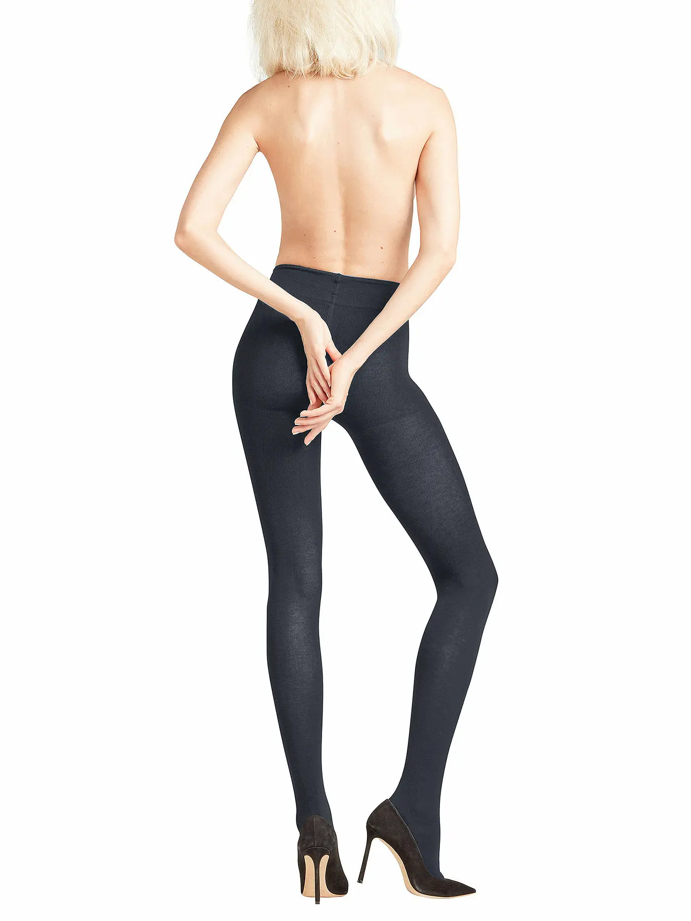 FALKE | Strickstrumpfhose Family Black | blau